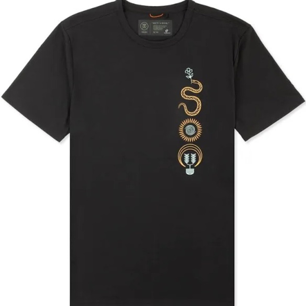 NWOT Roark Mathis Serpiente Short Sleeve Graphic Tee Shirt Black Large